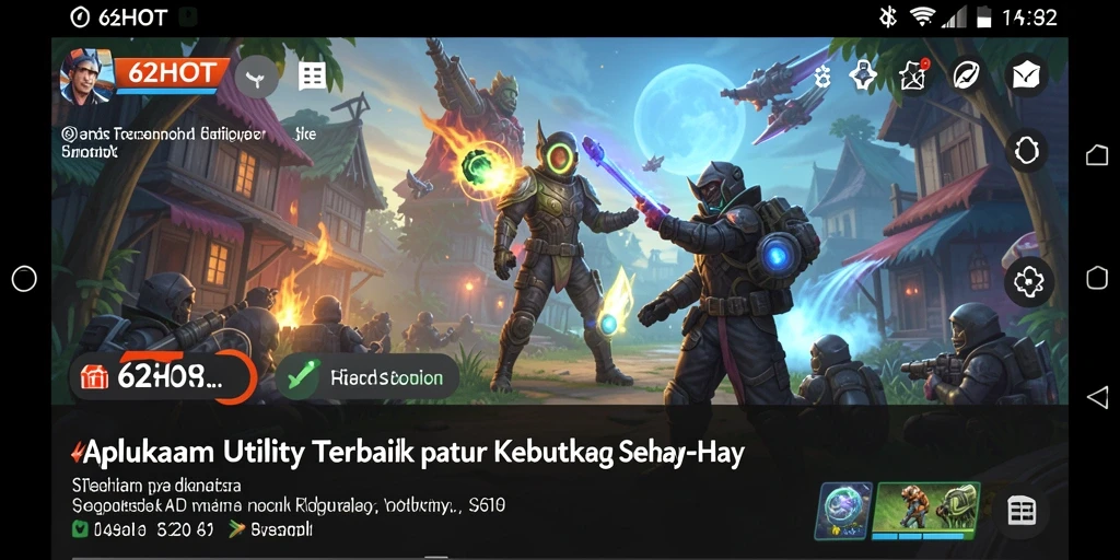 Tampilan antarmuka pengguna intuitif aplikasi 62HOT.