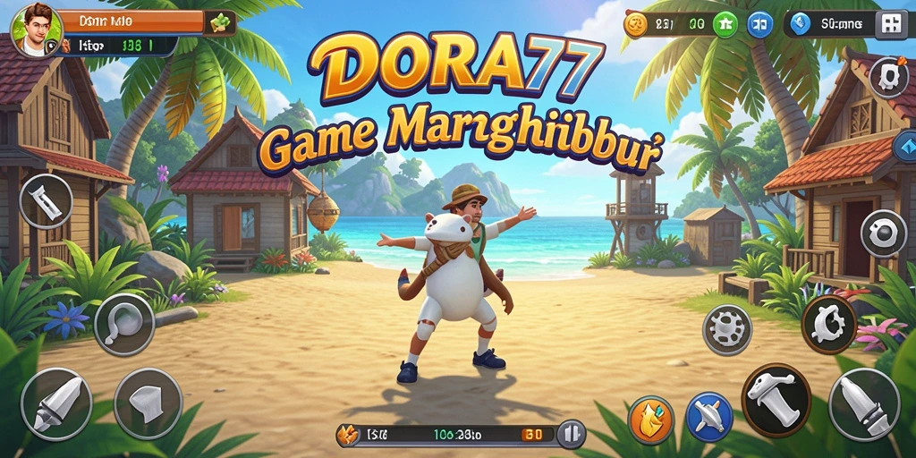 Tangkapan layar DORA77 menunjukkan gameplay santai dan menghibur.