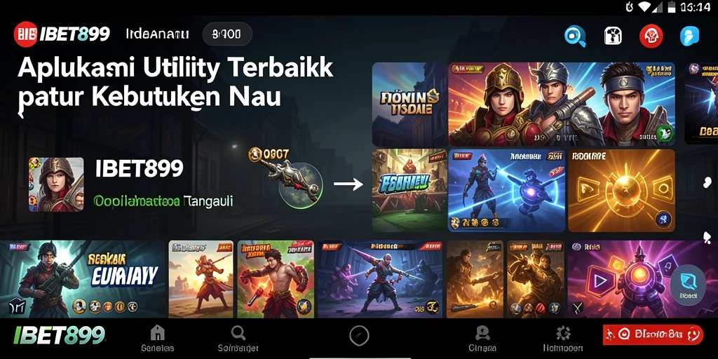 Tampilan utama IBET899 dengan berbagai fitur Utility yang membantu.