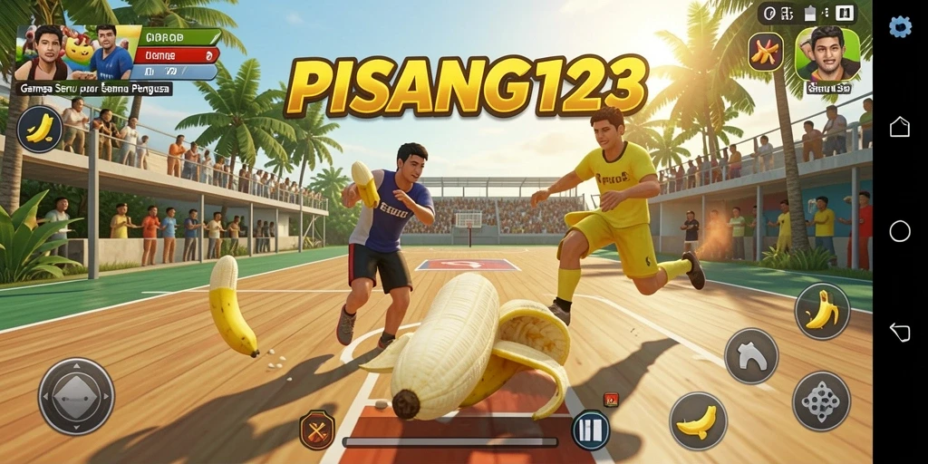 Screenshot PISANG123 menampilkan serunya pertandingan olahraga.