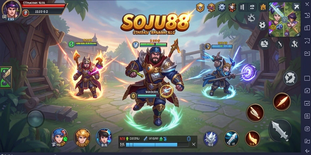 Tampilan menarik dari gameplay SLG yang epik dan menantang.