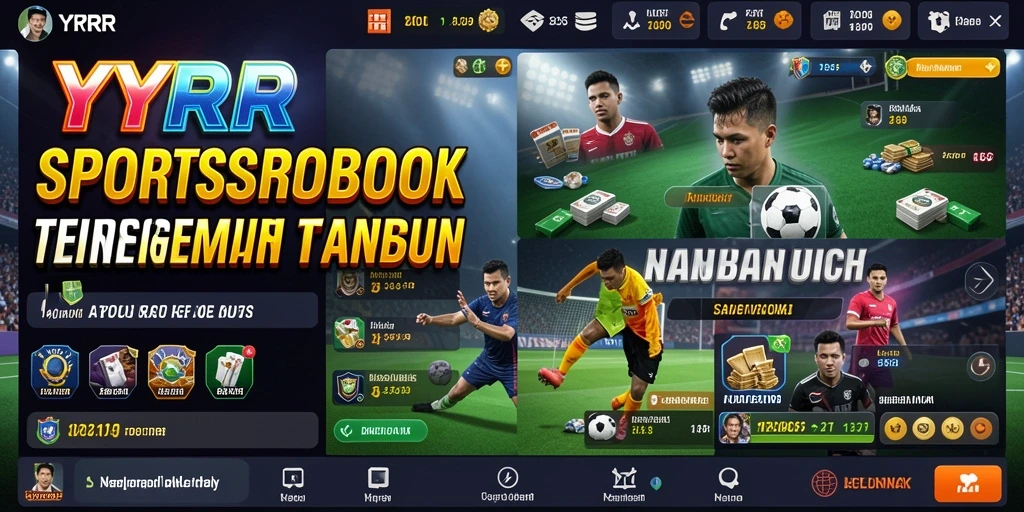 Tampilan antarmuka pengguna YYRR yang menarik untuk taruhan olahraga.